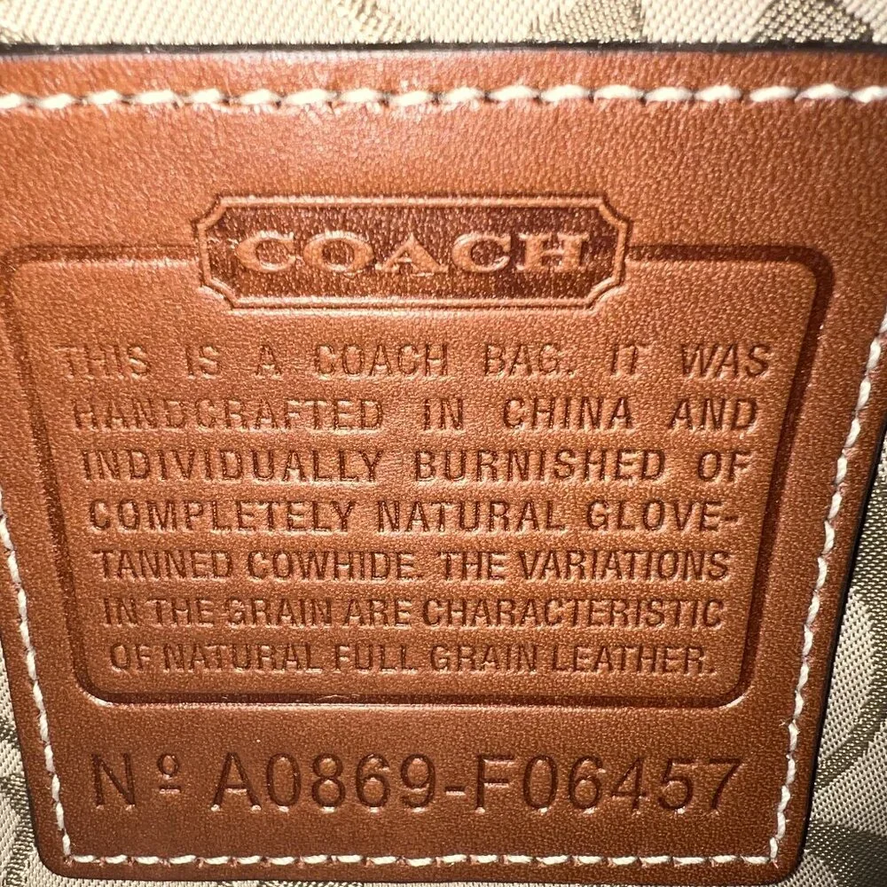 Vintage Coach Tobacco Tan Leather 6457 Brief/Laptop Case NWT